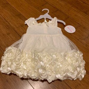 Nannette Baby Girls Dresses White Ivory 18M & 24M